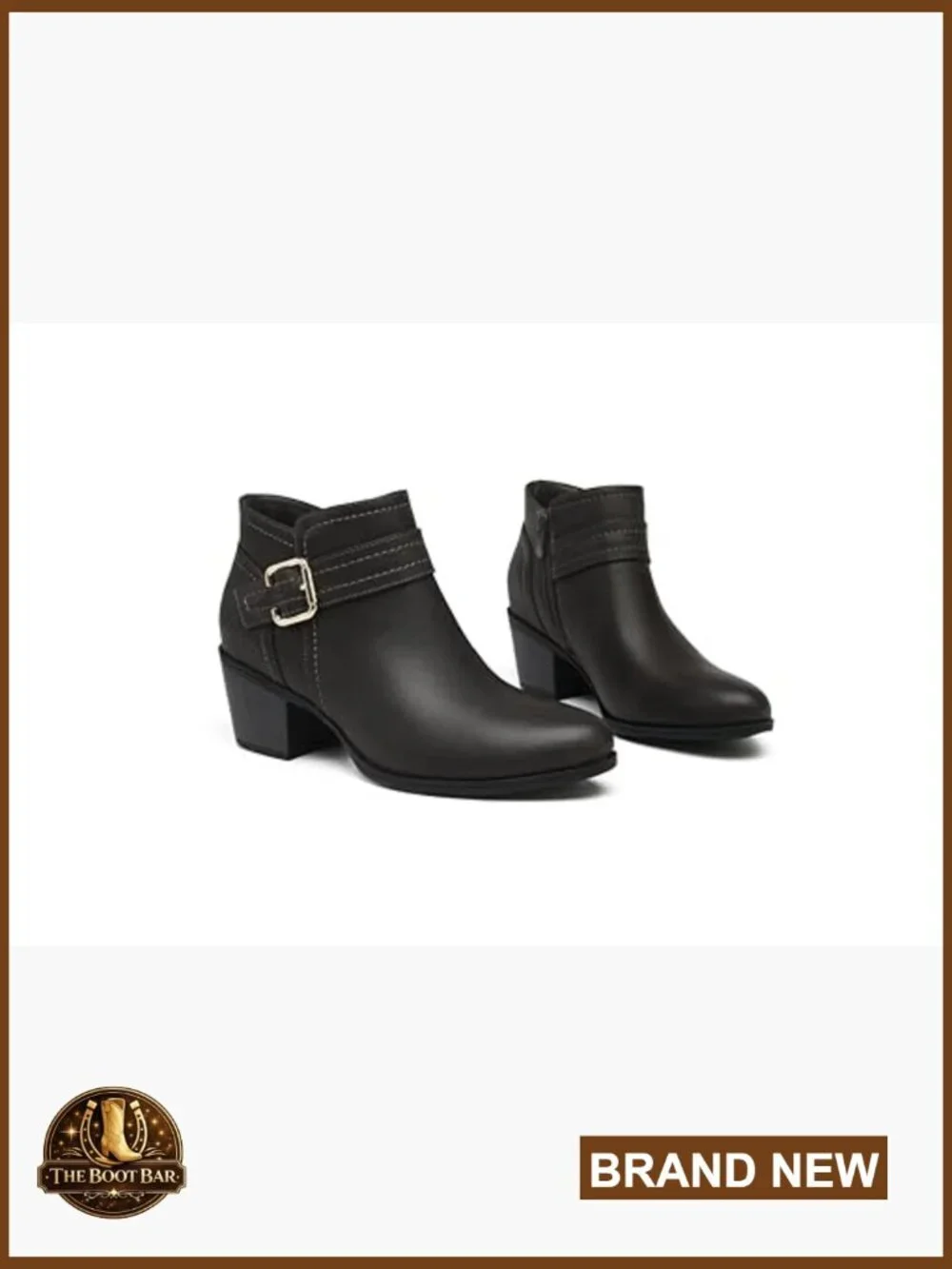 Women's Chunky Heel Ankle Boots Side Zipper Western Booties Comfortable